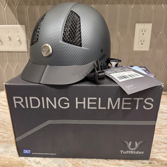 TuffRider Starter Carbon Fiber Print Horse Riding Helmet: NEW IN BOX - UNISEX main image 11